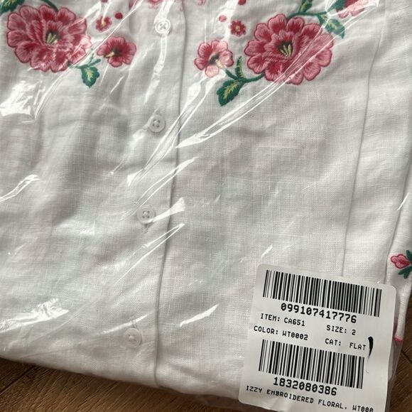 NWT J CREW Embroidered mini dress in linen - Picture 7 of 7